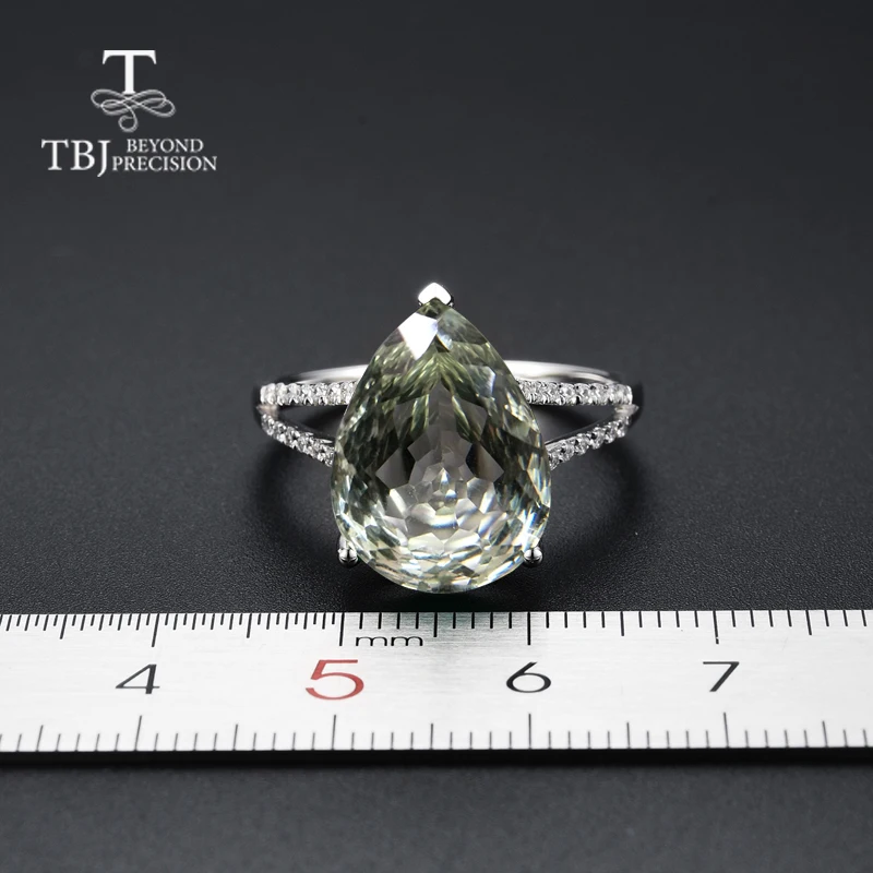 Женское серебряное кольцо с аметистом TBJ prasiolite Ювелирное Украшение натуральным