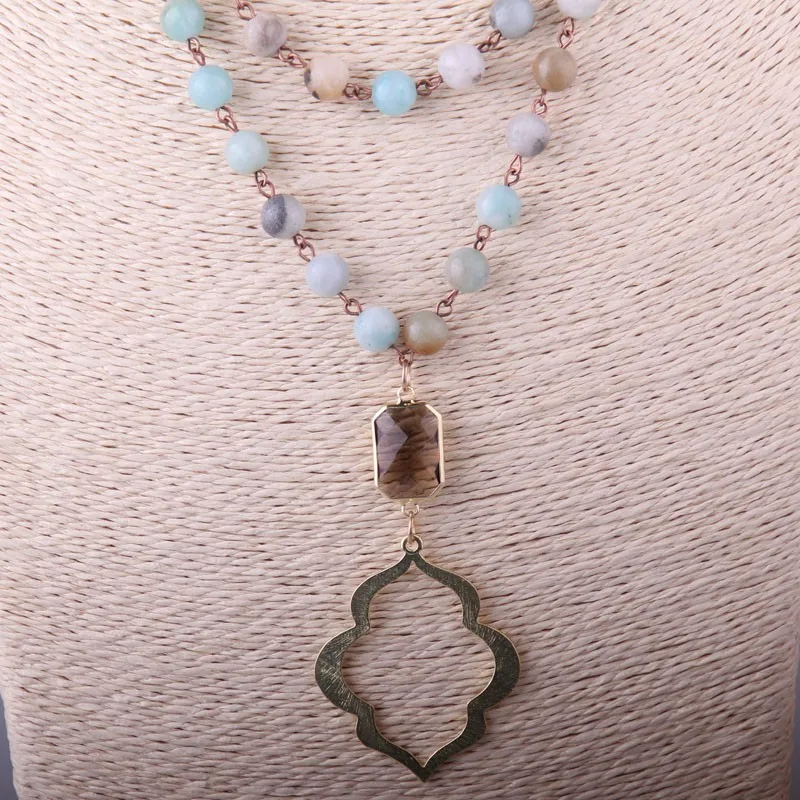 Бесплатная доставка камни амазонита богемные этнические ювелирные изделия