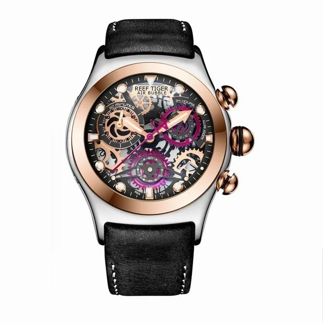 Reef Tiger Aurora Serier RGA792 мужские многофункциональные спортивные водонепроницаемые Модные кварцевые наручные часы - Цвет: P8