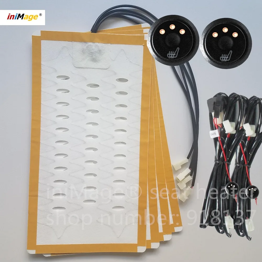

2 seats install Round button 3-level switch alloy wire seat heater,heated seat,carbon fiber, seat heating automobile warmer,