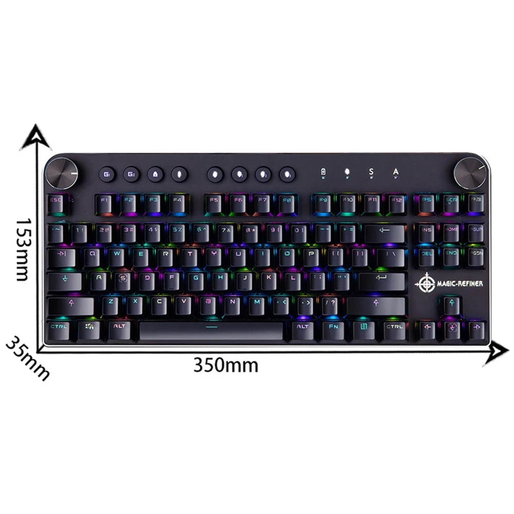 MAGIC-REFINER MK11 Механическая игровая клавиатура Проводная USB и беспроводная BT 3,0 RGB подсветка переключаемая 87 клавишная игровая клавиатура