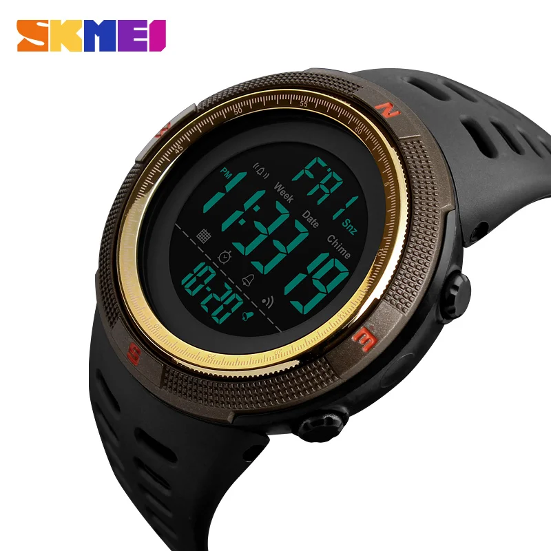 SKMEI мужские спортивные часы обратного отсчета модные BL Часы Будильник Chrono