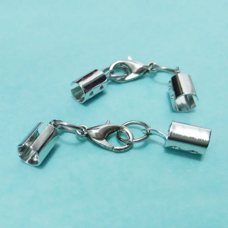 Обжимные концы leateher шнур ожерелье веревки обжимные концевые наконечники с