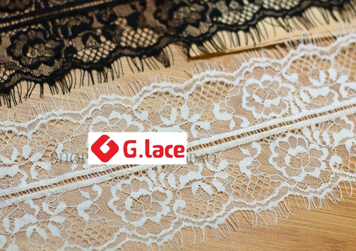GLace 3 м/лот 10 см в ширину Высокое качество двойные ресницы кружева ручной работы diy