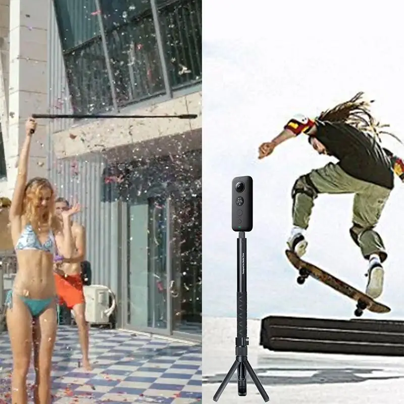 Ручная селфи палка для камеры Insta 360 монопод с винтом 1/4 ручка поворотом на
