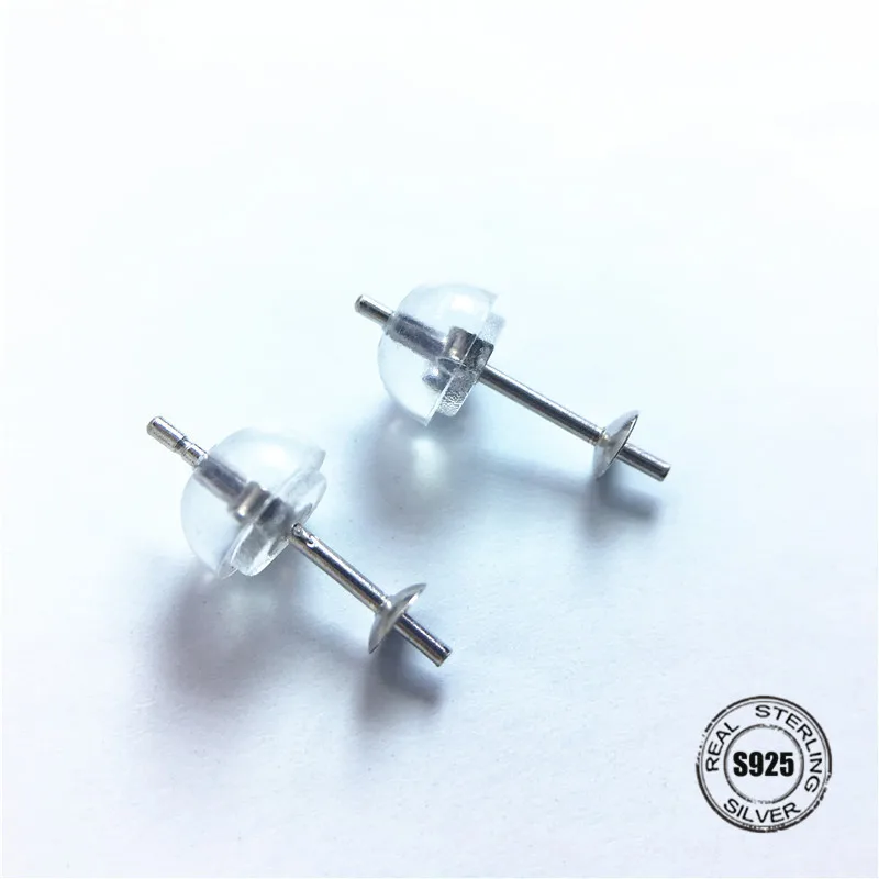 Серьги-Пусеты Из серебра S925 пробы с жемчугом Женские аксессуары для девушек |