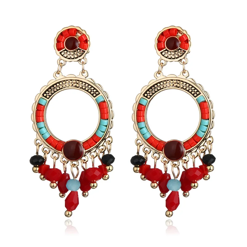 HONGYE Новое поступление женские этнические серьги Boho Brincos 2020 Разноцветные с