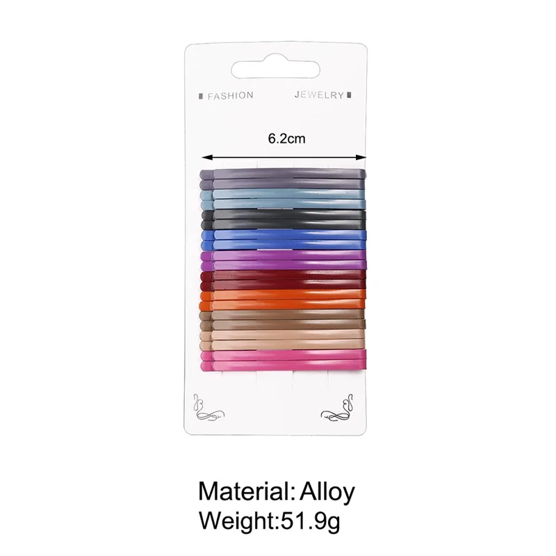 20 PCS/lot Ins Fashion Strip Wave Hair Clip for Women Girls Cute Candy Colors Barrette Pins Headband Accessories | Аксессуары для