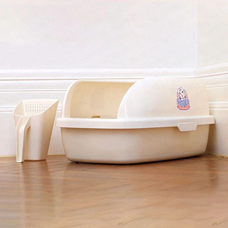 

Cat litter pot semi-closed deodorant extra large anti-splash large cat supplies small kitten cat toilet