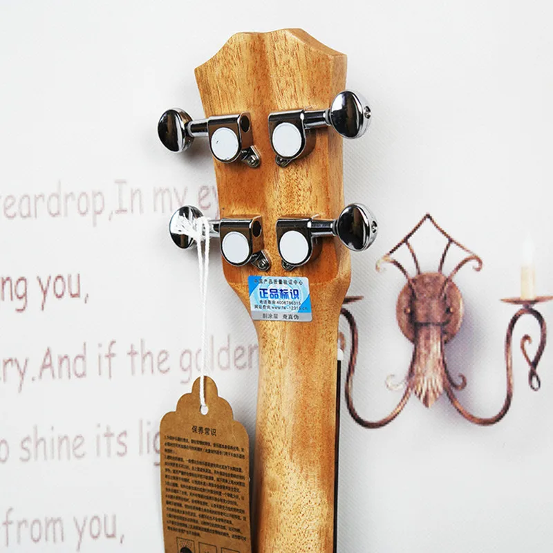 Акустическая мини гитара укулеле 23 дюйма гриф из палисандра 4 струны резец ели
