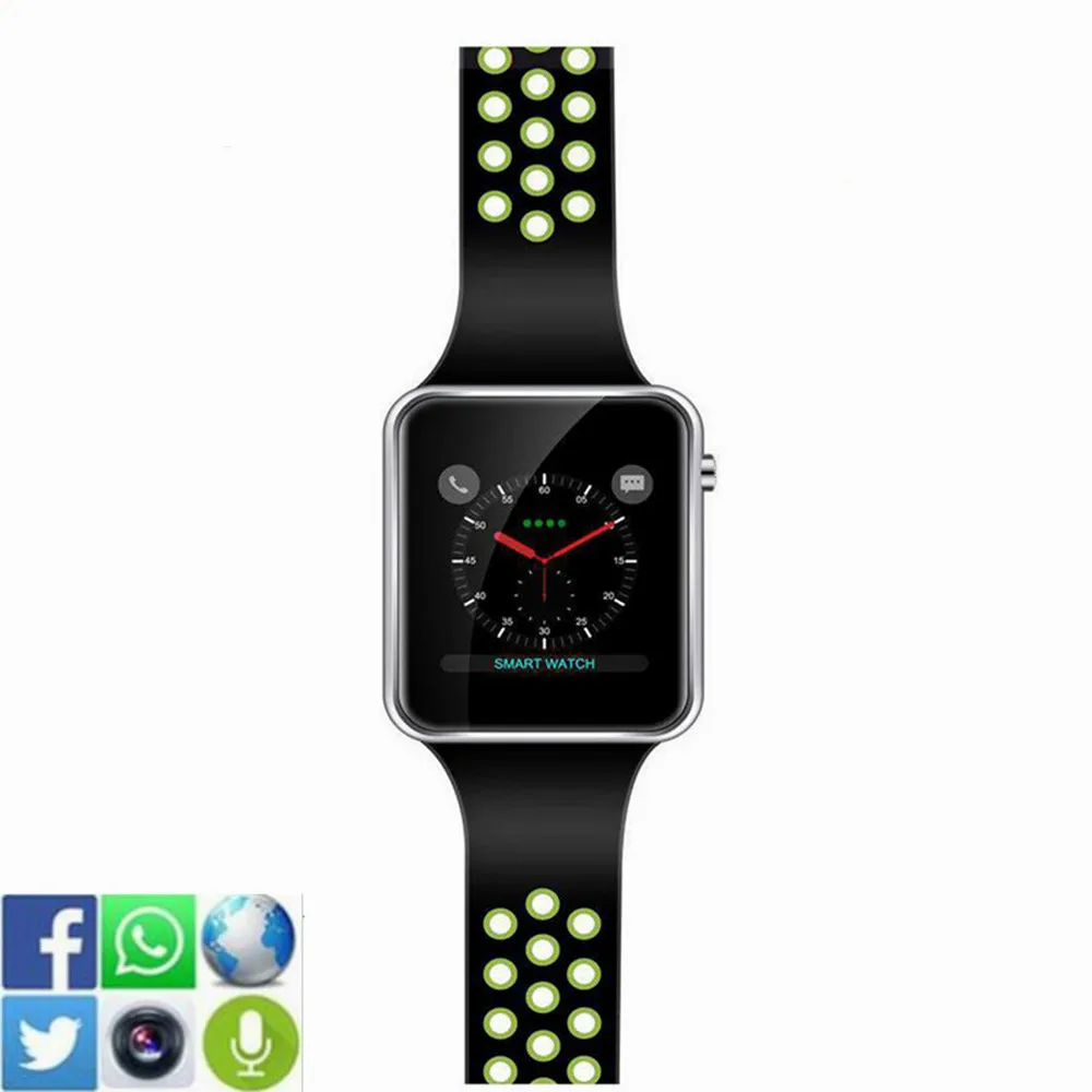 Bluetooth Smart Watch M3 With Camera Facebook Whatsapp Twitter Sync SMS Smartwatch Support SIM TF Card For IOS Android | Электроника