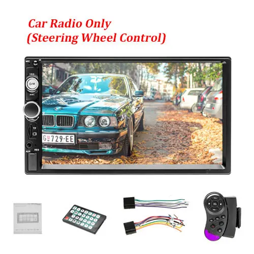 7023B without Camera Podofo 2 Din автомагнитола " HD аудио стерео Bluetooth мультимедийный плеер MP5 USB SD FM 2Din Android Зеркало Ссылка плеер авторадио - Цвет: 7023B without Camera