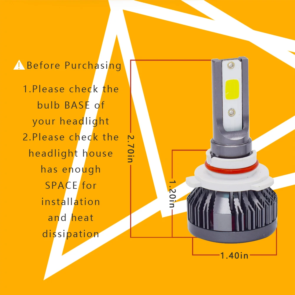 Sandon светодиодный Светодиодный лампы 9005 один луч все-в-одном Conversion Kit 8000LM 6000 К