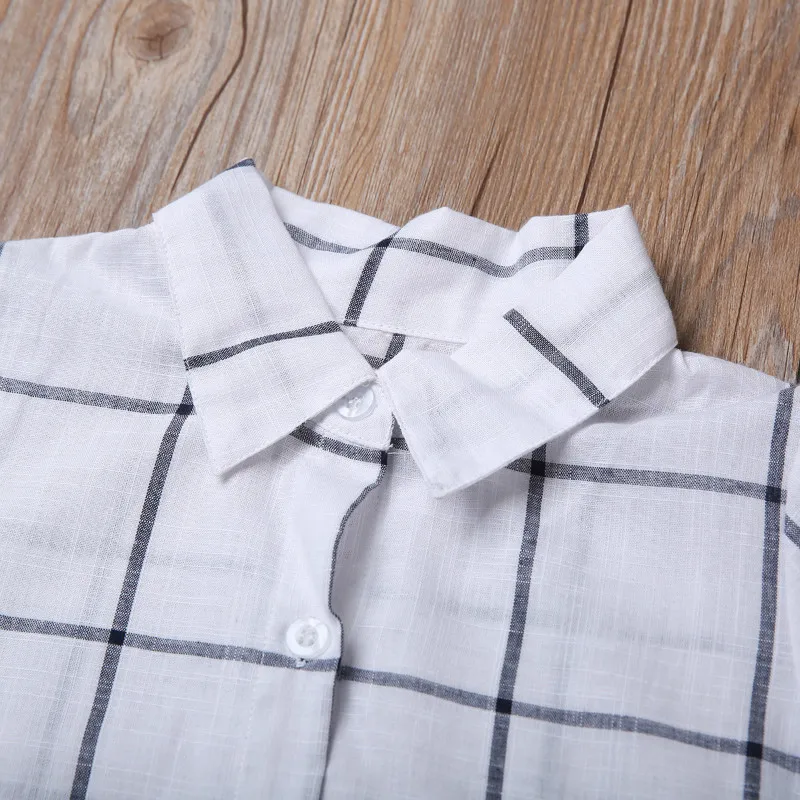 Детские рубашки Pudcoco Новое поступление рубашка для маленьких девочек на весну