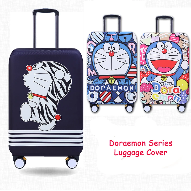 Эластичные Чехлы для багажа, дорожный пылезащитный моющийся чехол для чемодана с защитой от царапин, дизайн Doraemon 20/21/22/24/26/28/29/30/32 от AliExpress WW
