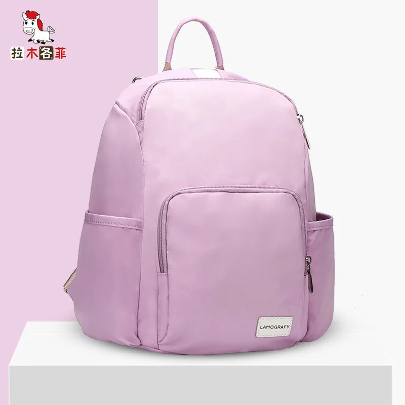 Purple Мумия сумка рюкзак для мамы многофункциональный сумка из узорчатой ткани для маленьких детей сумка Hanimom - Цвет: Purple