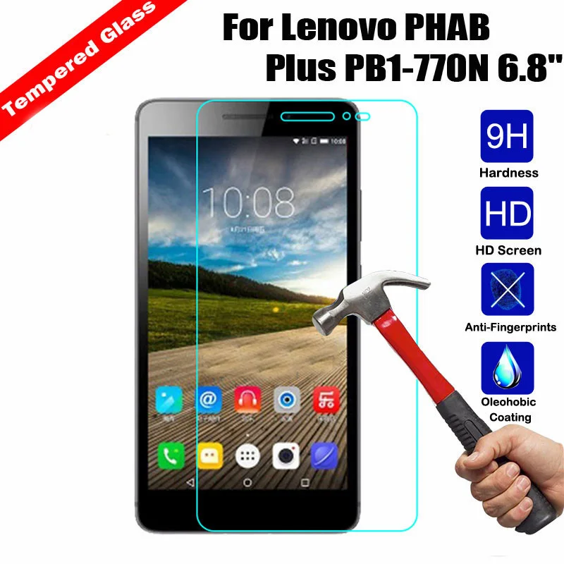 9H закаленное стекло для Lenovo Phab 1 Plus PB1 770N 770 6 8 &quotЗащитная пленка экрана планшета