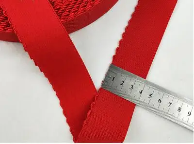 red 10 метров 4 см 1,5" широкие эластичные ленты обрезки ленты юбка нижнее белье Пояс эластичный M65Q76 - Цвет: red