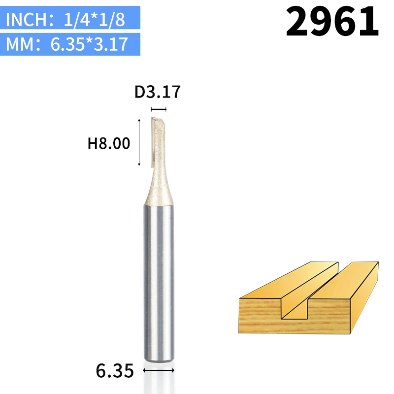 HUHAO 5 шт./лот хвостовик 1/" 1/2" Деревообрабатывающие инструменты фреза для дерева 2 флейты прямой бит карбида вольфрама Концевая фреза - Длина режущей кромки: 2961