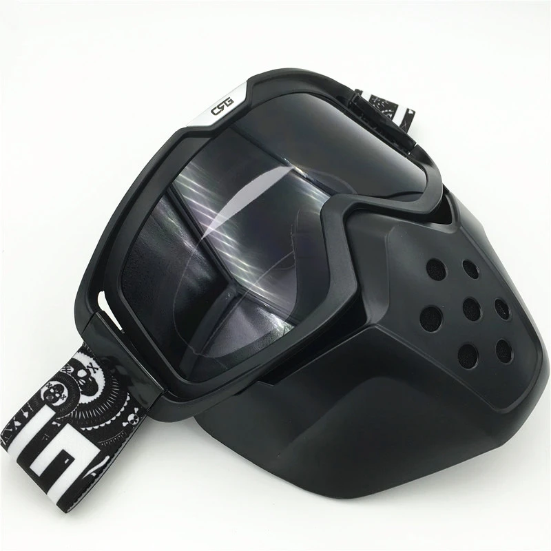 Маска для лыжного мотоцикла полузащитные шлемы с открытым лицом съемные очки