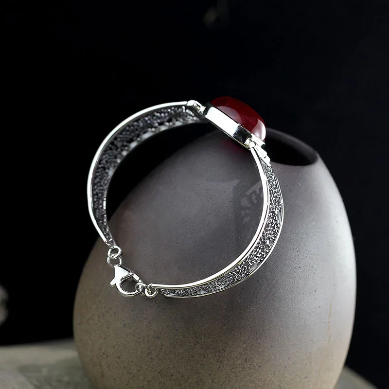 Браслеты для Для женщин 100% реального стерлингового серебра 925 Fine Jewelry Натуральный