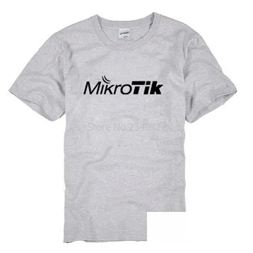 Серый Программист сплошной цвет мужской женский mikrotik футболка мужская с коротким рукавом маршрутизатор беспроводной ISP системы футболка - Цвет: Серый