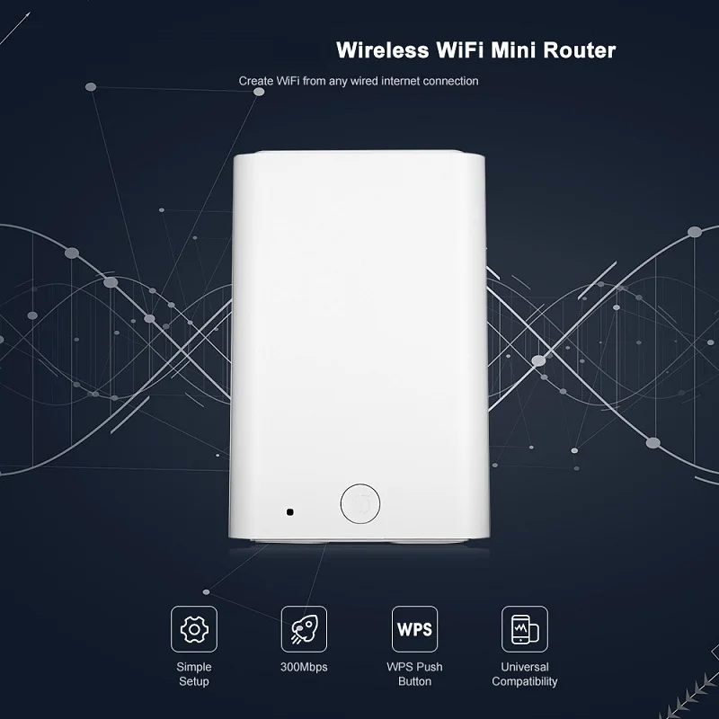 300 Мбит/с беспроводной маршрутизатор 2,4 ГГц WiFi ретранслятор диапазона WPS Усилитель сигнала шифрования усилитель расширитель встроенные антенны RJ45 порт