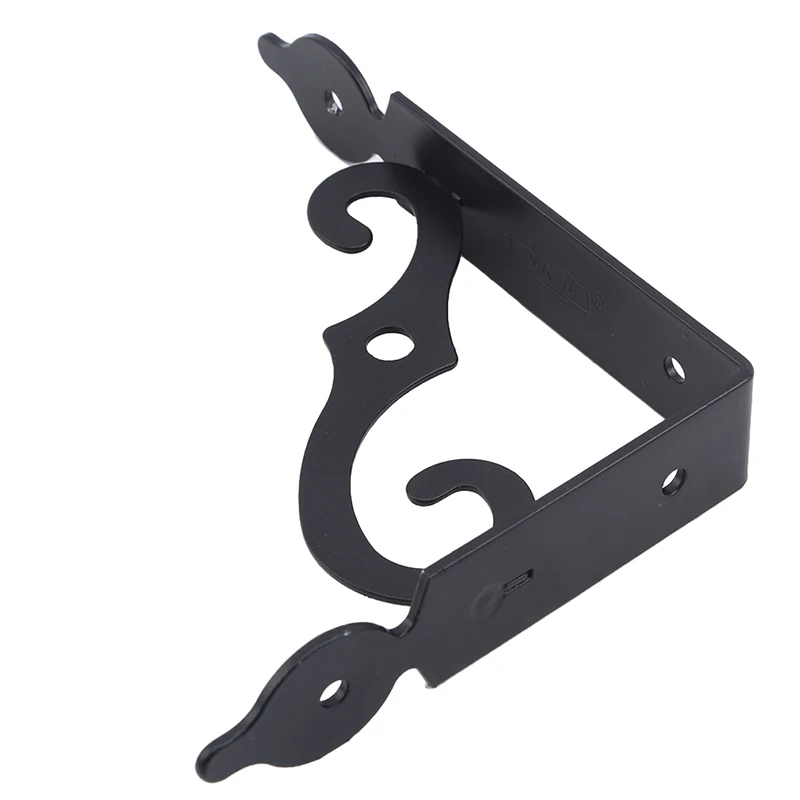 black Stainless Steel Shelf Bracket L Shape Thickened Corner Brace Shelf Right Angle Bracket For Commodity Furniture Fittings Hardware - Цвет: black