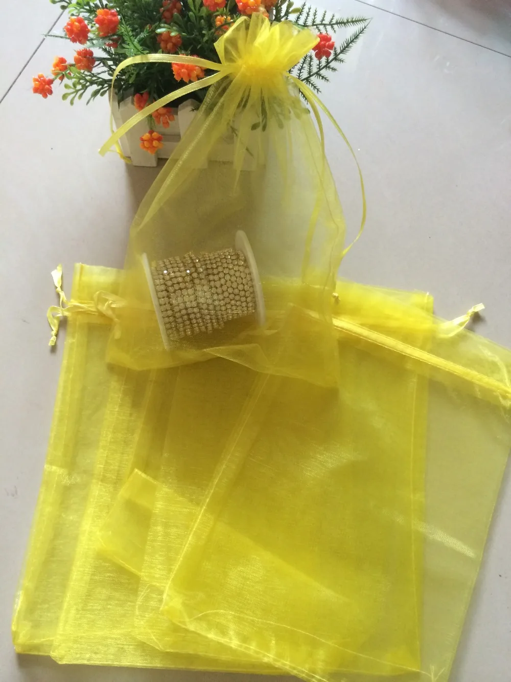 

Free Shipping,100pcs/lot Yellow 17x23cm,Christmas & Wedding Gift Bags,Jewelry Bags Gift packing Pouches