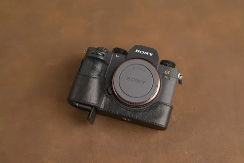 Black AYdgcam брендовый чехол для камеры из натуральной кожи ручной работы для sony A9 A9 A7R-M3 A7R Mark III - Цвет: Black