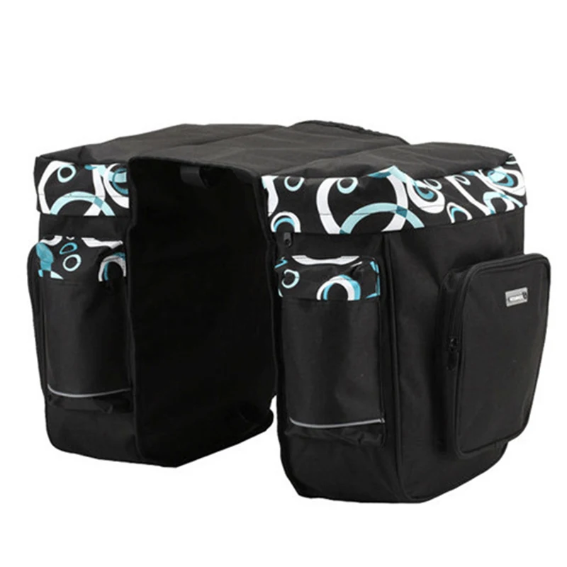 30л двухсторонняя велосипедная задняя Сумка Pannier 600D полиэстер велосипедная Сумка-переноска ПВХ велосипедная Стойка Сумка для сиденья MTB сумка под седло BG0025