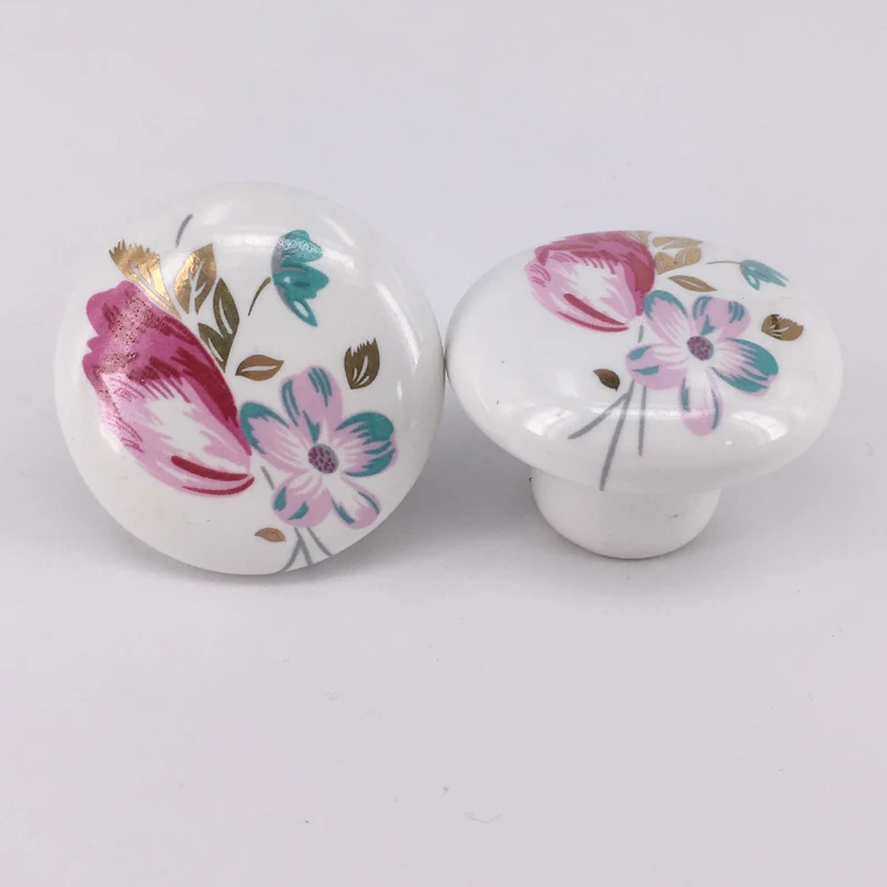 6 шт 38 мм деревенская цветочная керамическая ручка тюльпана/Ручка для выдвижного