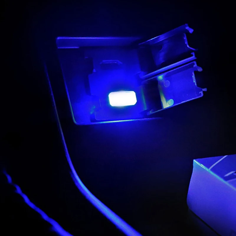 Автомобильный USB светодиодный светильник s декоративная лампа аварийный светильник ing Универсальный PC Plug And Play красный/синий/белый авто интерьерный светильник