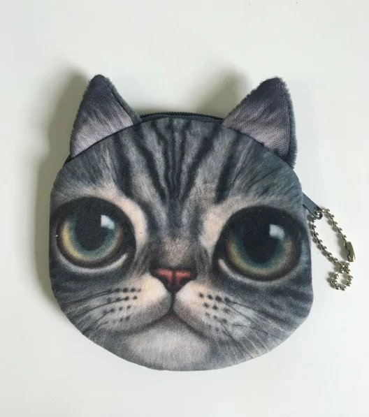 Новые Популярные 18 животных, котенок кошка с собаками плюшевый Кошелек для монет, подарок 10 см сумка для монет кошелек, Карманный Чехол-кошелек для мелочи, monedero gato - Цвет: 9