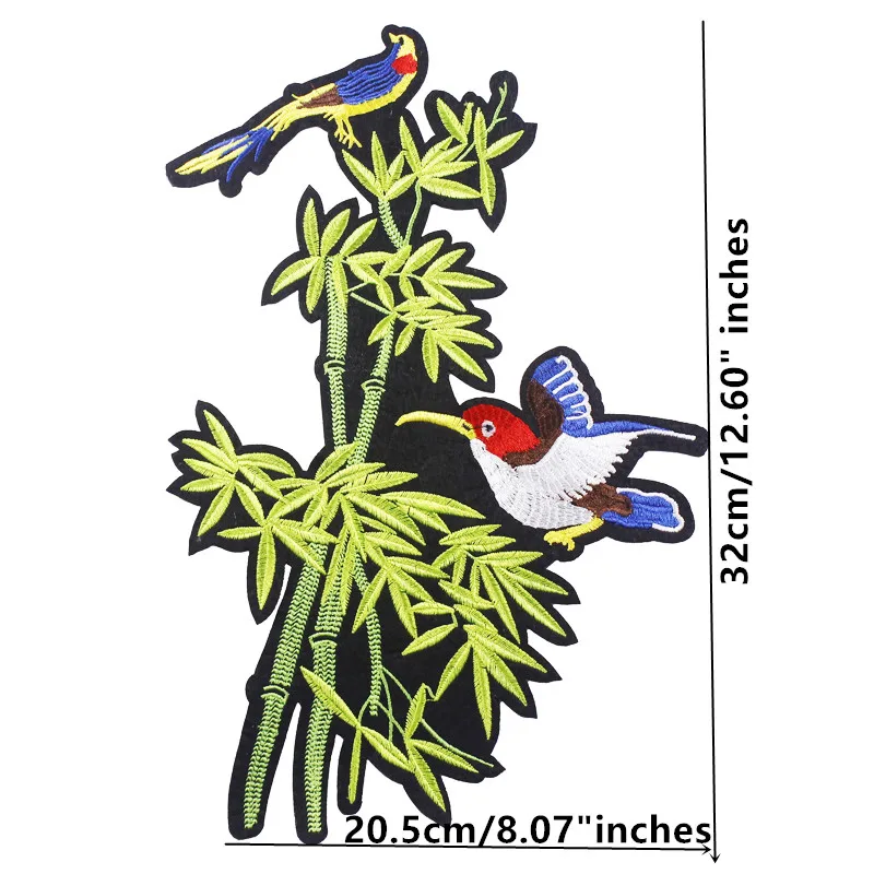 1 шт. Бамбуковая птица дизайн вышивка железо аппликация нашивки наклейка