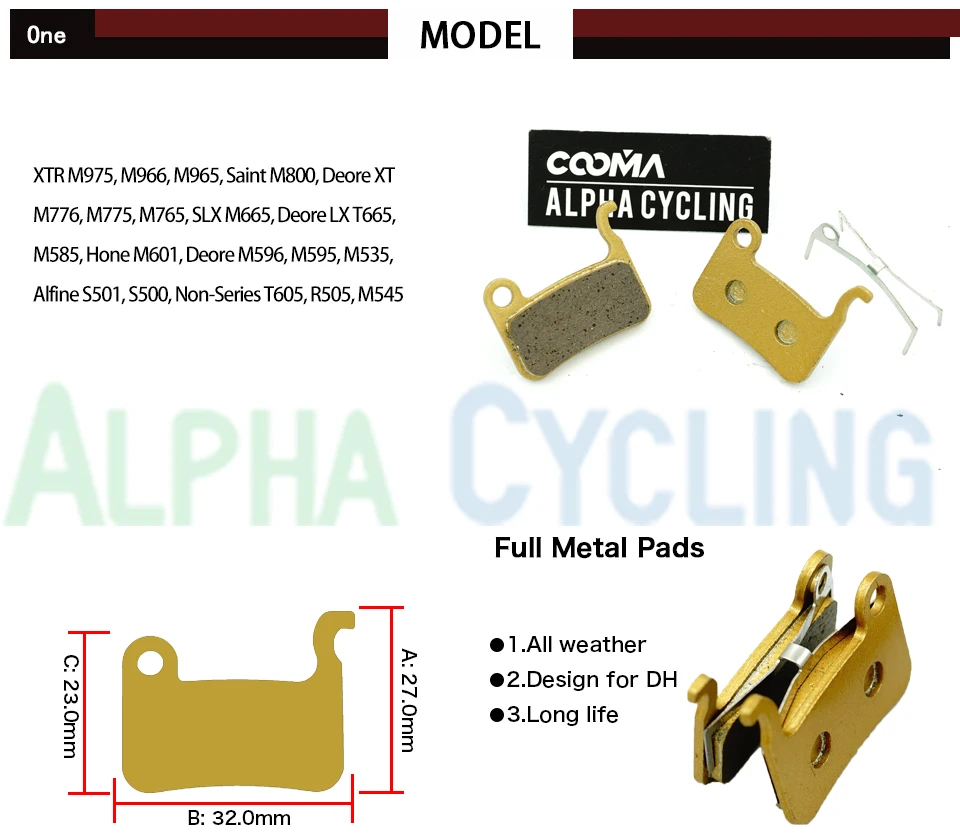Велосипедные дисковые Тормозные колодки для Shimano M596 M965 M966 M975 Saint M800 Deore XT M765 M775 M776 SLX