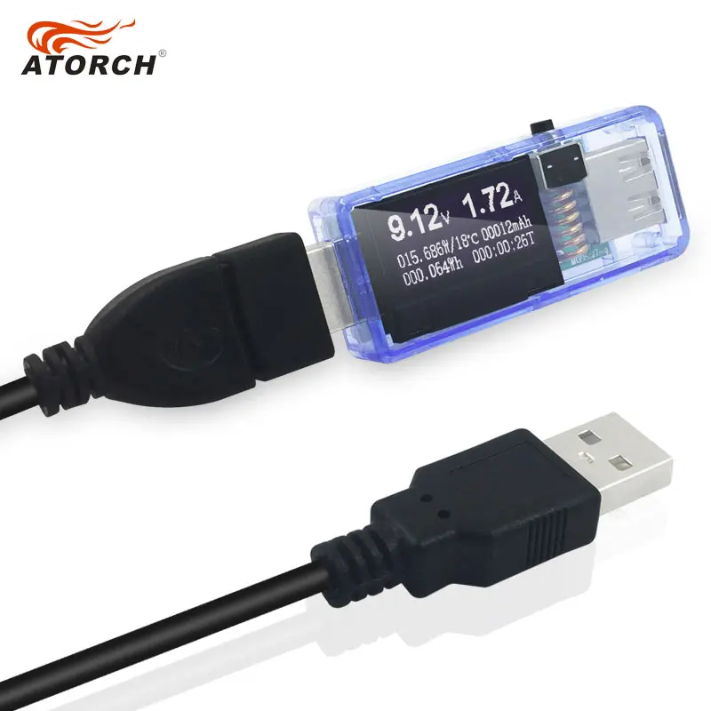 ATORCH USB Тестер DC Цифровой вольтметр amperimetro 12 в 1 Напряжение измеритель тока Амперметр детектор power bank индикатор зарядного устройства