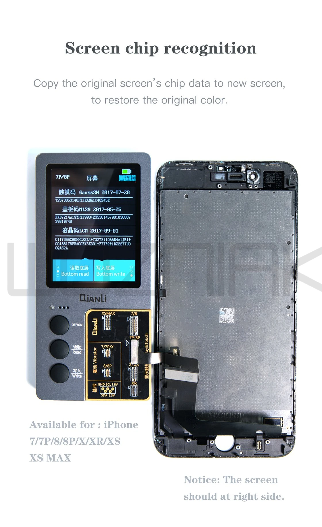 Qianli iCopy ЖК-экран EEPROM Фоточувствительный цвет ремонт программист для iPhone XR XSMAX XS 8P 8 7P 7