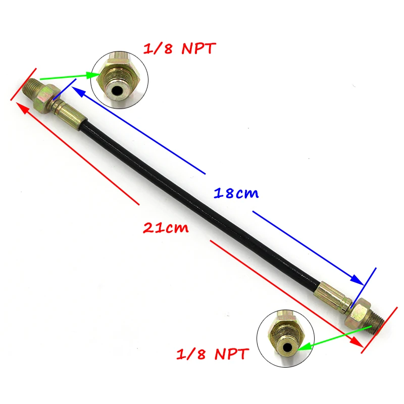 Шланг QUPB высокого давления для пейнтбола страйкбола нейлоновая линия 21 см
