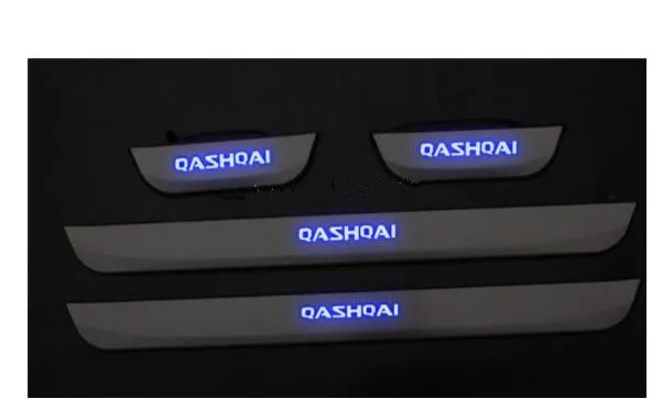 Нержавеющая сталь светодиодный порог порога двери Накладка подходит для QASHQAI J11