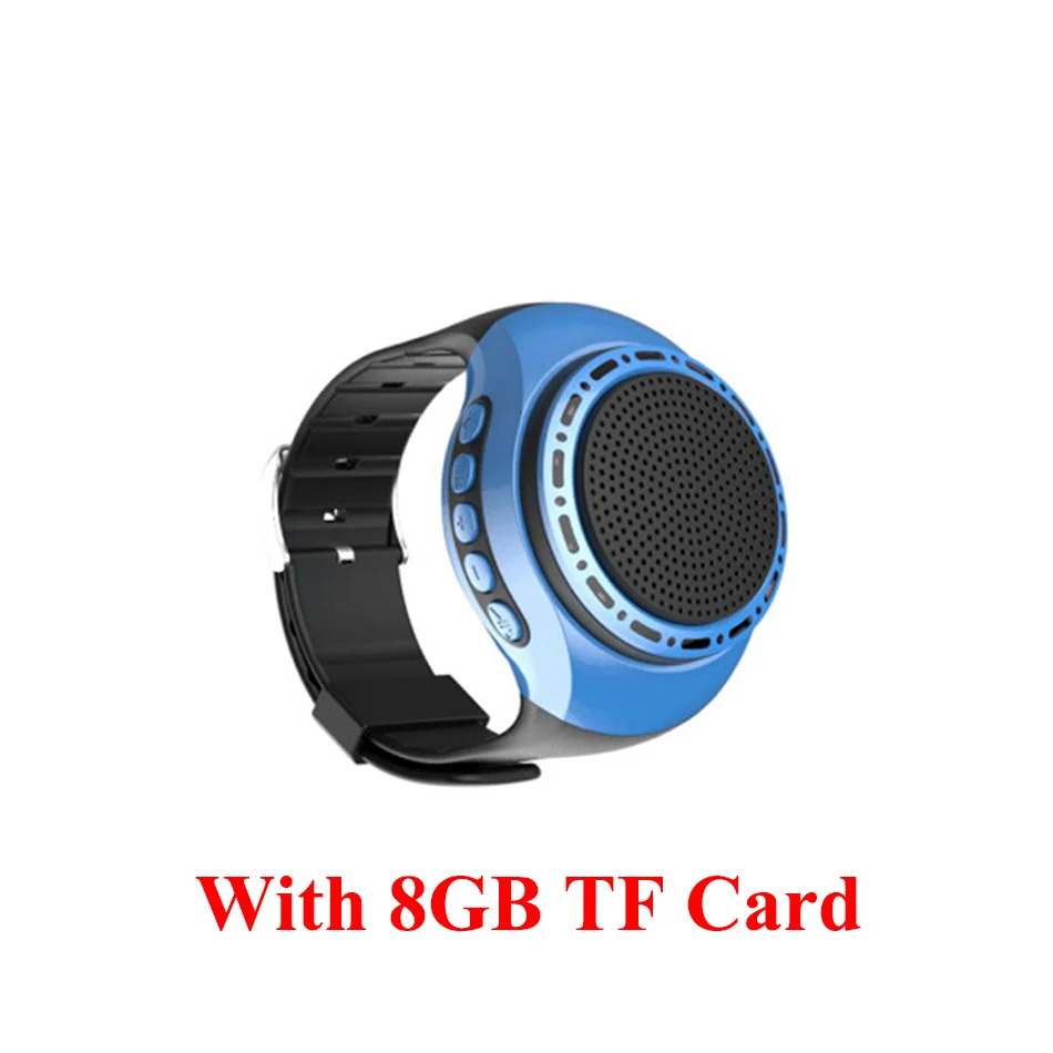 Blue Add 8GB TF Card HOMEBARL U6, цветной светодиодный динамик для бега, крутые наручные часы Buetooth, динамик, Спортивная музыка, FM радио, поддержка 8 ГБ, 16 ГБ, TF карта, PK, B20, B90, U3 - Цвет: Blue Add 8GB TF Card