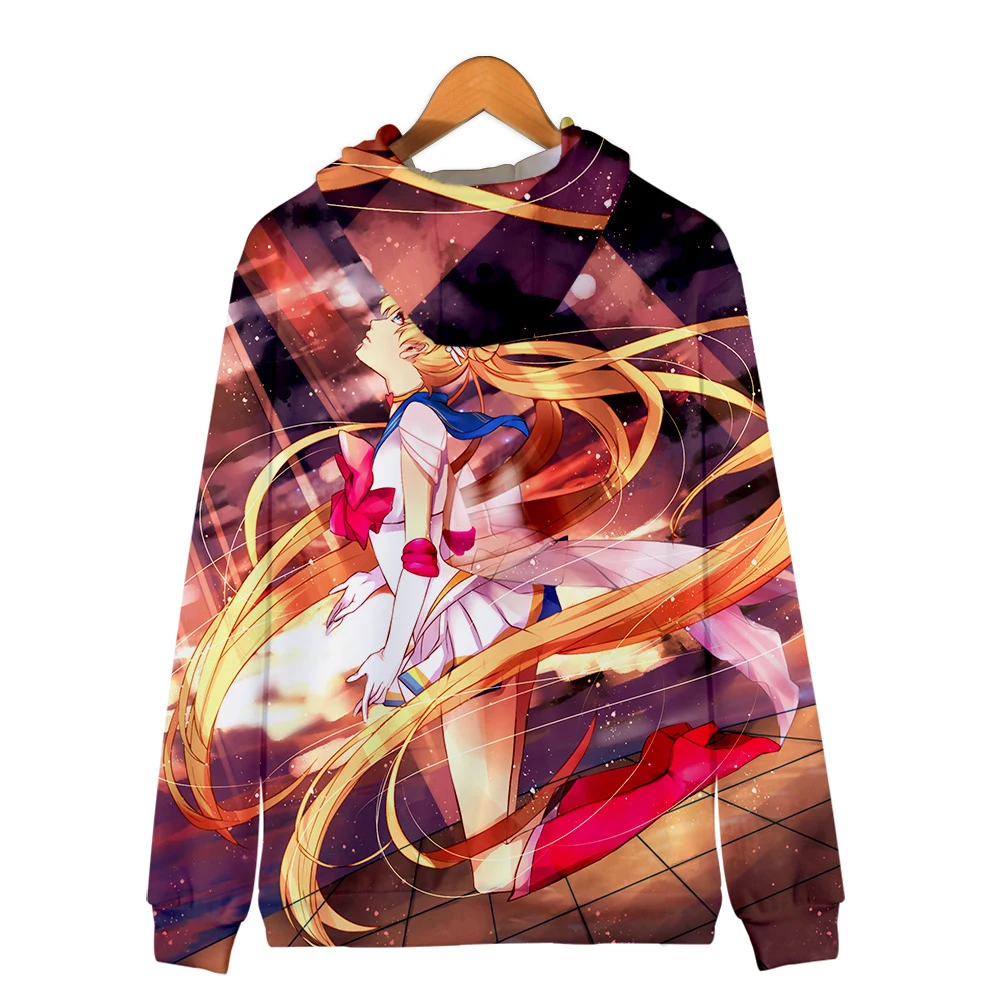 

Hot Anime Sailor Moon New Women Slim fit Hoodies Zipper Fashion Trend Hoodie Sweatshirt Casual Hoodie Zipper Sweatshirt