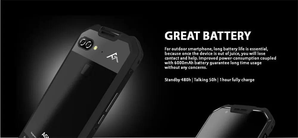 AGM X2 ЕС/SE смартфон LTE Android7.0 6 GB 64 GB IP68 Водонепроницаемый 5," Octa Core 6000 mAh Поддержка NFC GPS OTG Мобильный телефон
