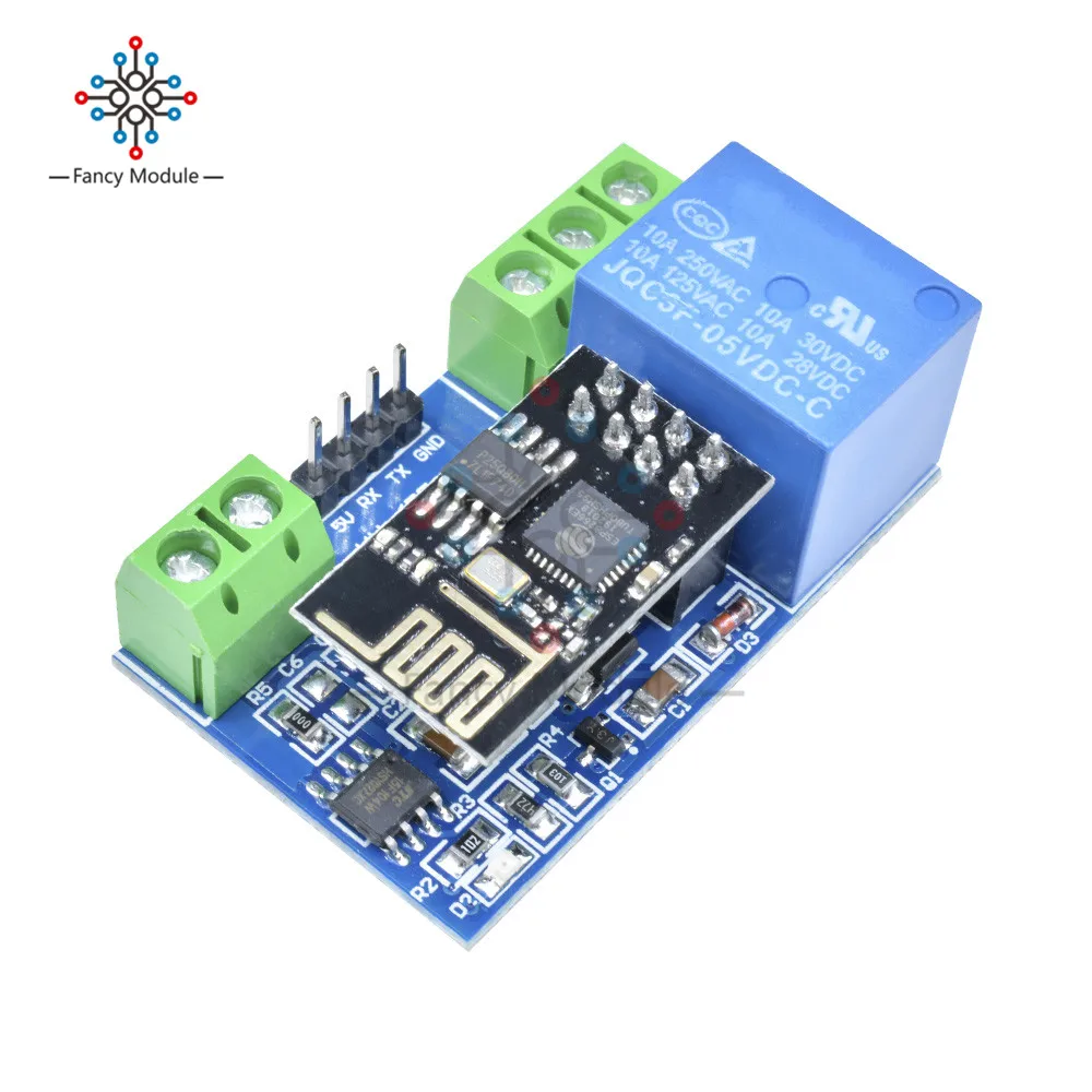 Сетевое реле ESP8266 5 В 10 А Wi-Fi модуль с управлением через приложение для