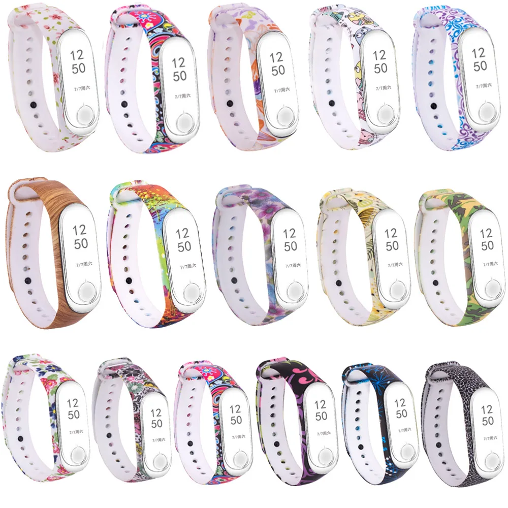 Ремешок для часов Mi Band 3 в стиле ретро с цветочным узором сменный ремешок