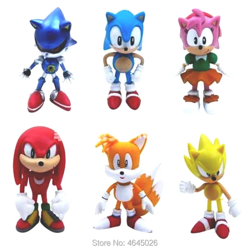 Sonic Boom Tail Sticks Werehog Amy Rose ПВХ Фигурки Доктор Эггман кастет аниме куколки статуэтки детские игрушки для детей