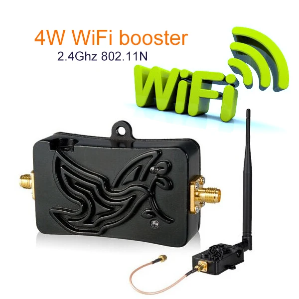 Беспроводной усилитель Wi Fi роутер 4 Вт 4000 МВт 802.11b/G/N 2 ГГц сигнала WLAN с антенной 5dbi