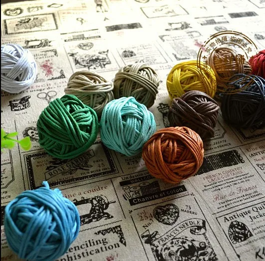 12color/lot Waxed Cotton Cord 2mm x120m coated thong Jewellery Making String Thread beading cord leather craft free shipping HOT | Дом и сад