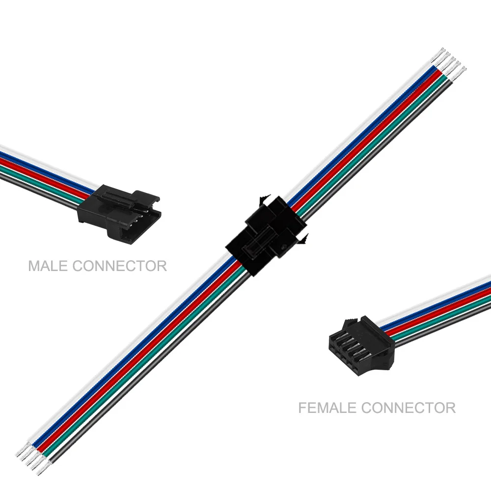 10 пар 2pin/3pin/4pin/5pin SM JST разъем штекер и гнездо для 5050/3528 WS2812B/WS2811/WS2813 RGB Светодиодная