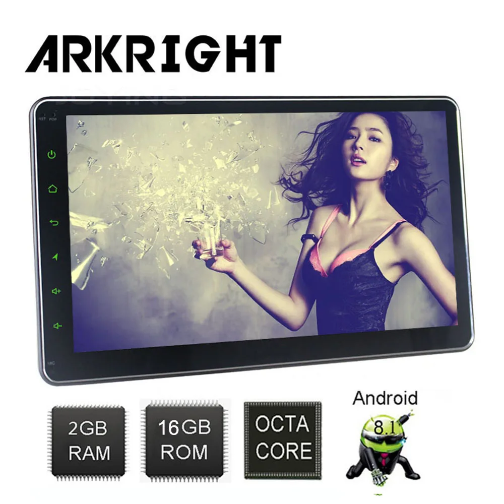 ARKRIGHT 10 1 'ƈDin Авторадио 2 + 16 Гб Восьмиядерный Android 8 автомобильный Радио стерео